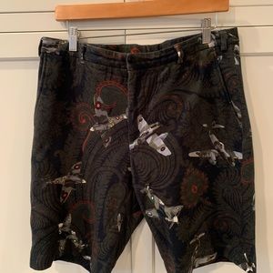 Givenchy Men's Green Poplin Bermuda Shorts